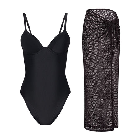 One-Piece Swimsuit + Maxi Skirt Bundle