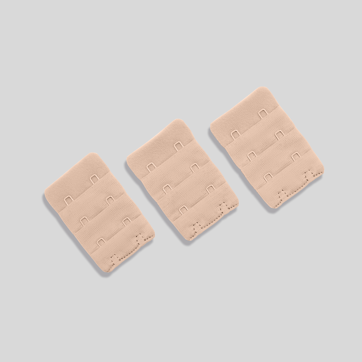 Two-Hook WearPear Bra Extenders 3 Pack Buff