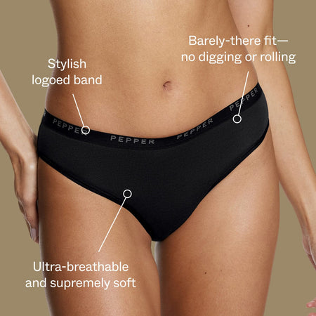 Supima® Cotton Bikini Black