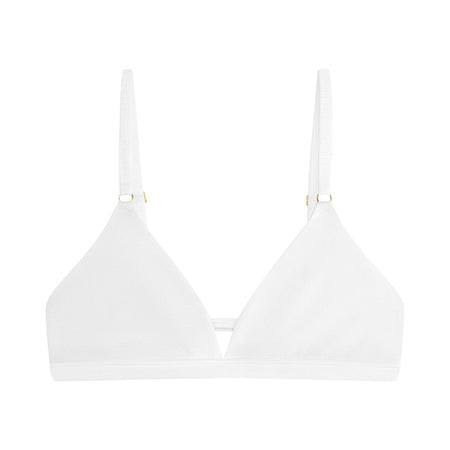 Supima® Cotton Wirefree Bra White