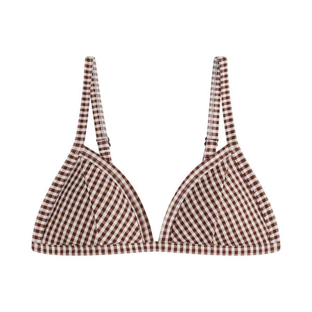 Triangle Bikini Top Gingham
